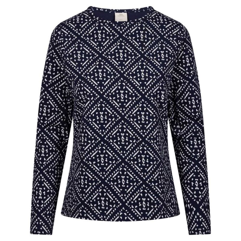 Trespass Womens/Ladies Daniela Patterned Long-Sleeved Top / Navy